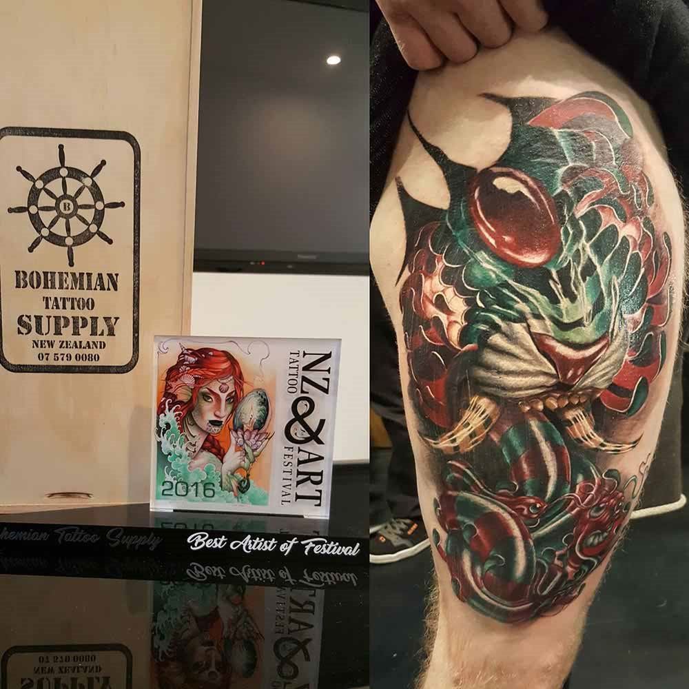Tattooed Timaru man legs it with the best in the New Zealand | Stuff